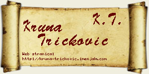 Kruna Tričković vizit kartica